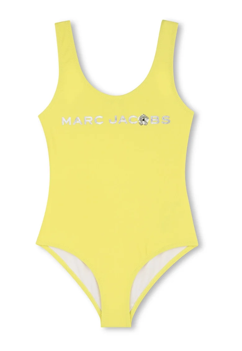 Costum de baie intreg cu decupaj pe partea din spate, Galben