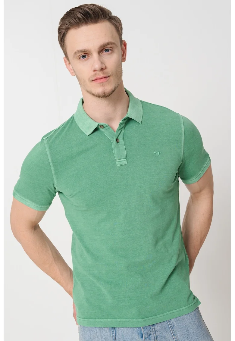 Tricou polo cu logo, Verde deschis