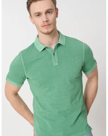 Tricou polo cu logo, Verde deschis