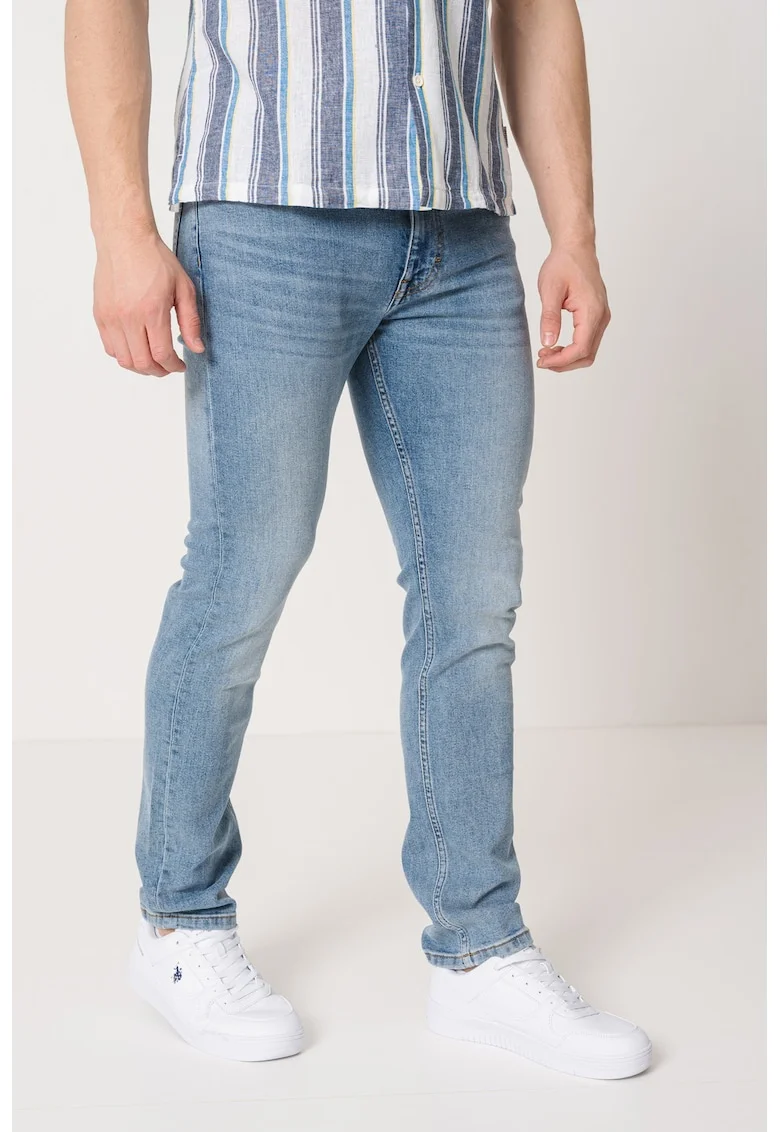 Blugi slim fit Orlando, Albastru deschis melange