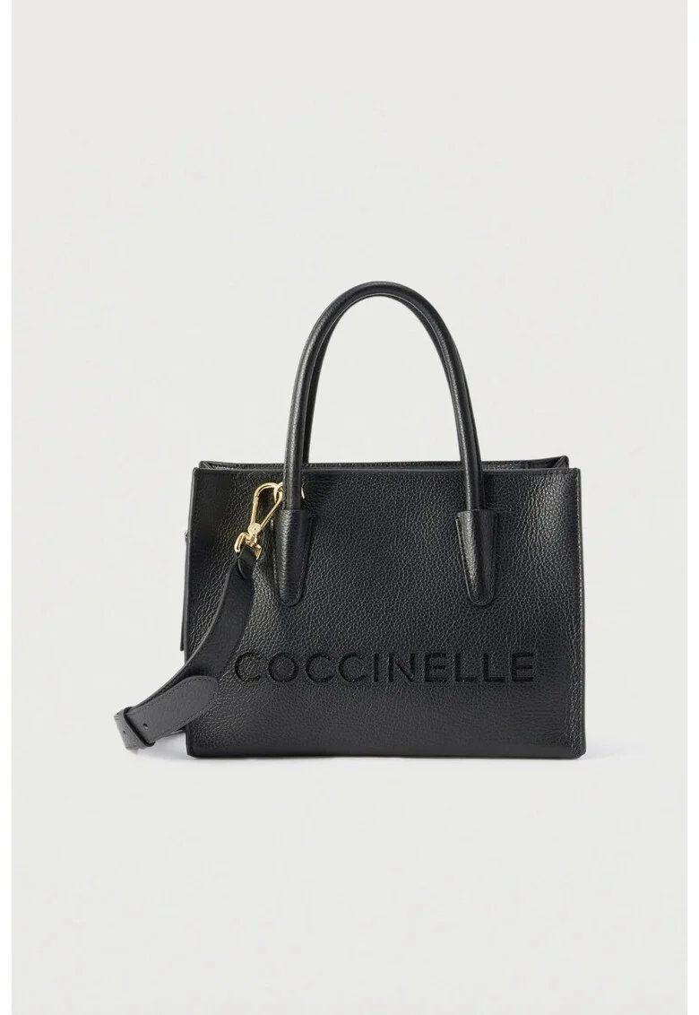 Geanta dama shopper de piele Myrtha  E1UAK180101 Negru 26 x 19 x 13 cm