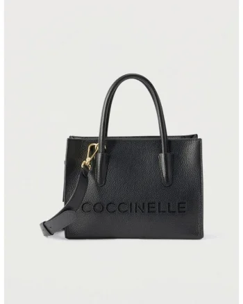 Geanta dama shopper de piele Myrtha  E1UAK180101 Negru 26 x 19 x 13 cm