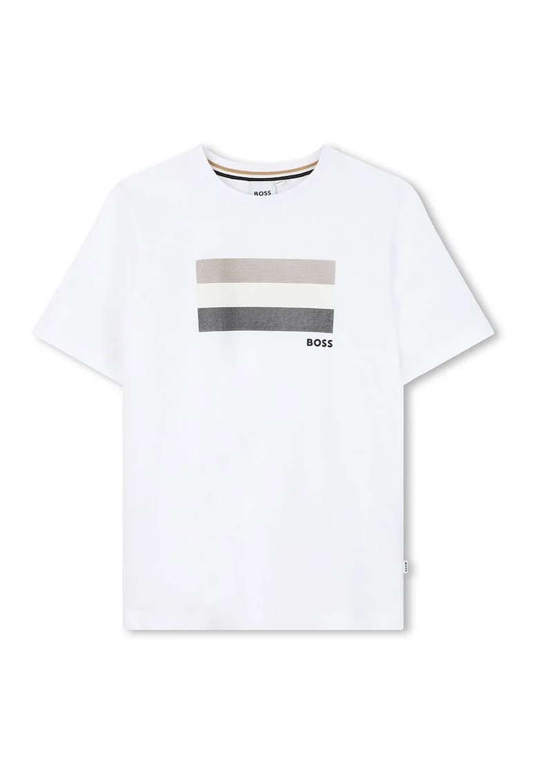 Tricou de bumbac cu imprimeu, Alb