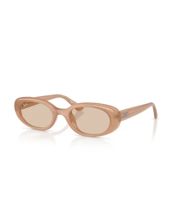 Ray Ban, Ochelari de soare ovali cu logo, Bej