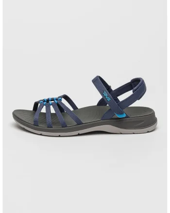 Sandale uni cu velcro, Albastru pastel/Albastru inchis