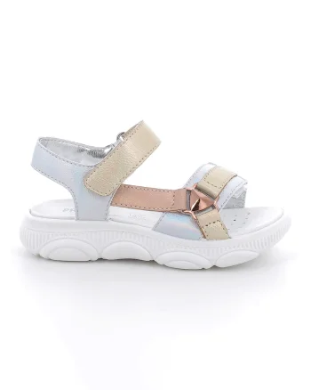 Sandale cu inchidere velcro si model cu irizatii