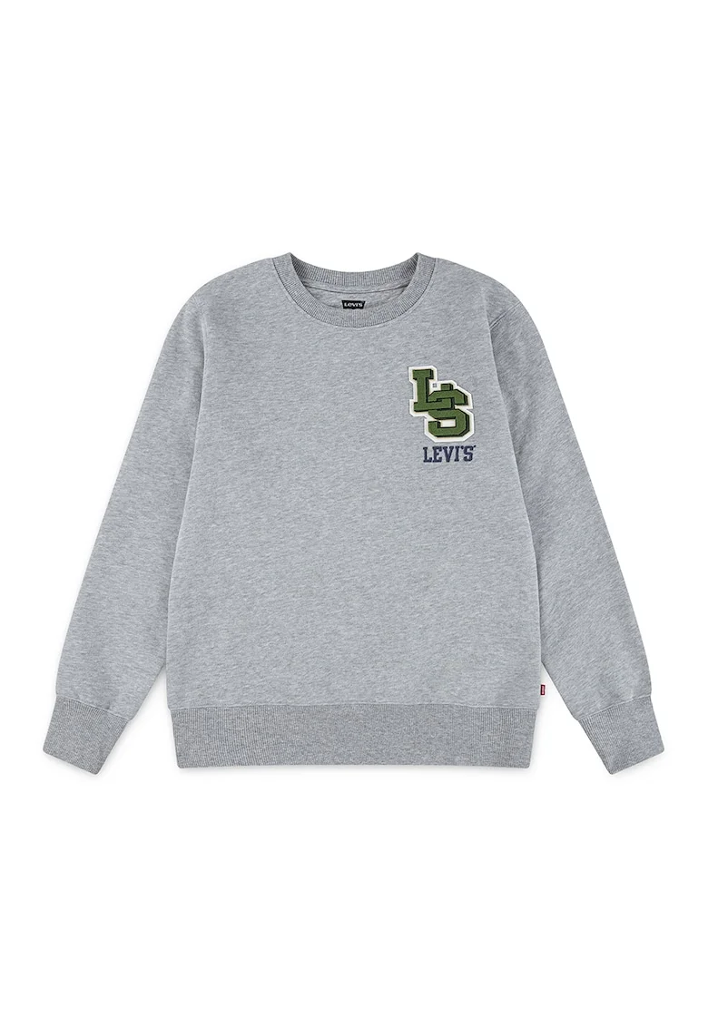 Bluza de trening regular-fit cu logo, Gri melange