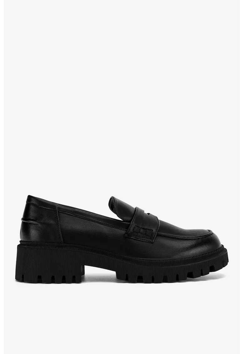 Mocasini dama  5905588745693, Sintetic, Negru, Negru