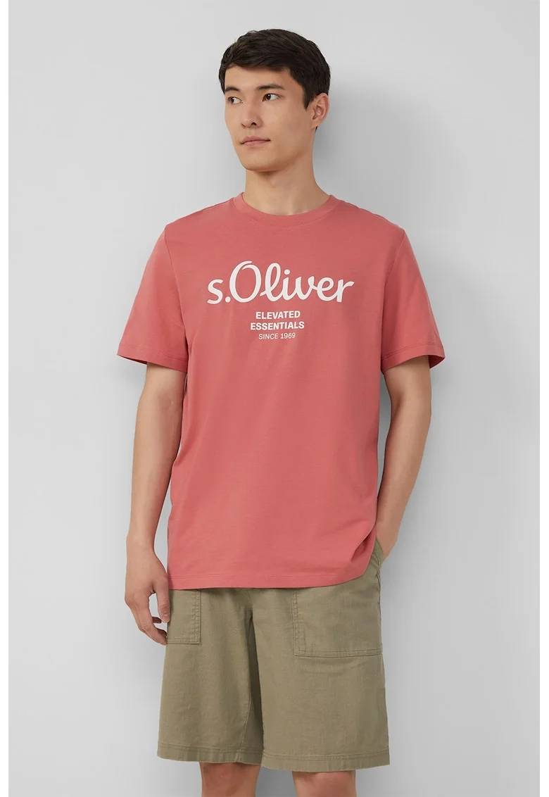 Tricou cu imprimeu logo metalic