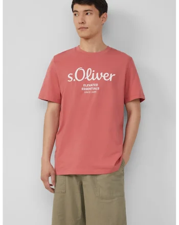 Tricou cu imprimeu logo metalic