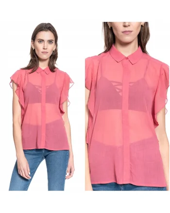 Camasa Dama,  ELLEN BLOUSE, regular fit, bumbac, roz, marimea