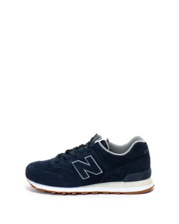 Pantofi sport de piele intoarsa si material textil 574