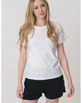 Tricou cu logo, Albastru azur/Alb optic
