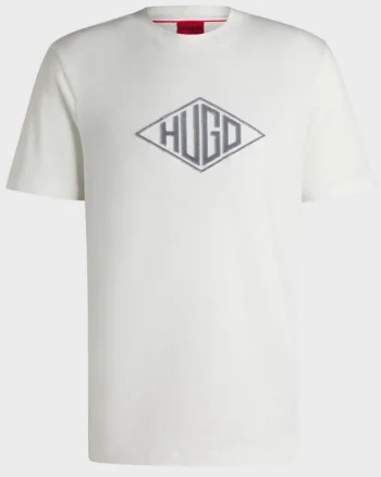 Tricou din bumbac cu logo pe piept