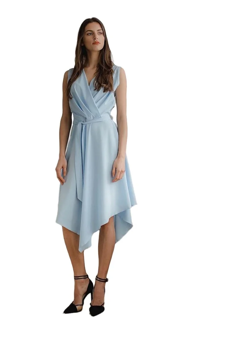 Rochie de cocktail 5902194381109,  Poliester/Elastan, Albastru,