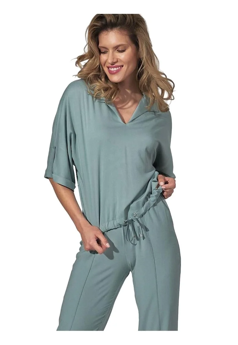 Bluza dama 90219,  Viscoza/Poliester, Verde
