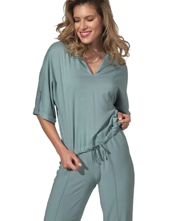 Bluza dama 90219,  Viscoza/Poliester, Verde