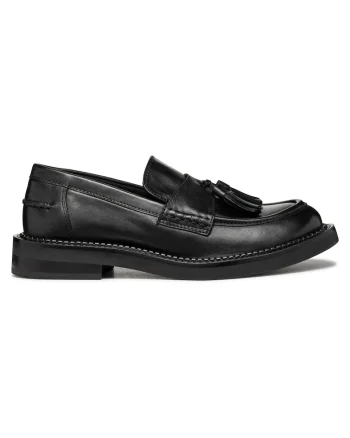 Mocasini dama,  piele naturala, negru,