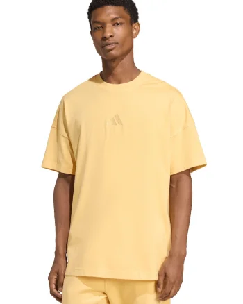 Tricou lejer cu decolteu la baza gatului All Szn, Galben deschis