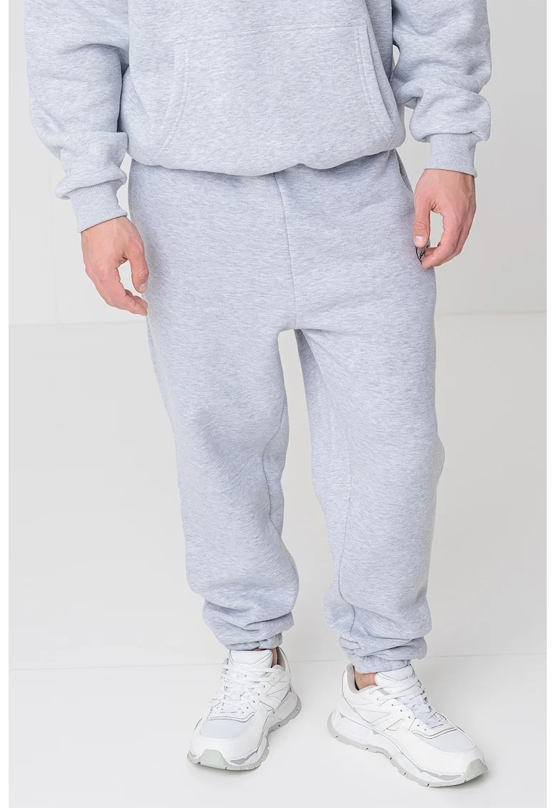 Pantaloni de trening regular fit Small Signature Essential, Negru/Gri deschis melange