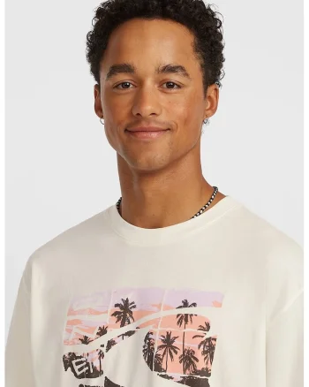 Tricou de bumbac cu imprimeu, Alb