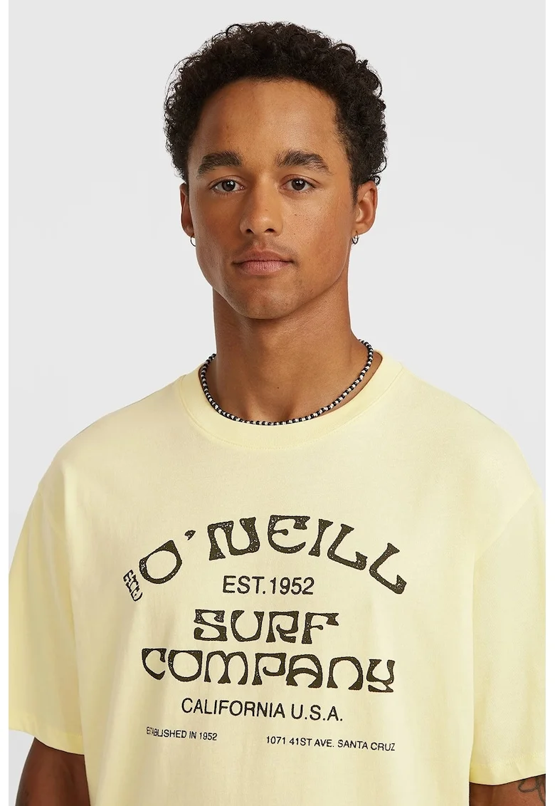 Tricou lejer cu imprimeu logo Muir, Galben pal