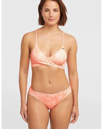 Costum de baie cu imprimeu floral, Alb/Piersica