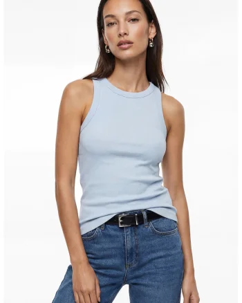 Top extra slim fit, Albastru pastel