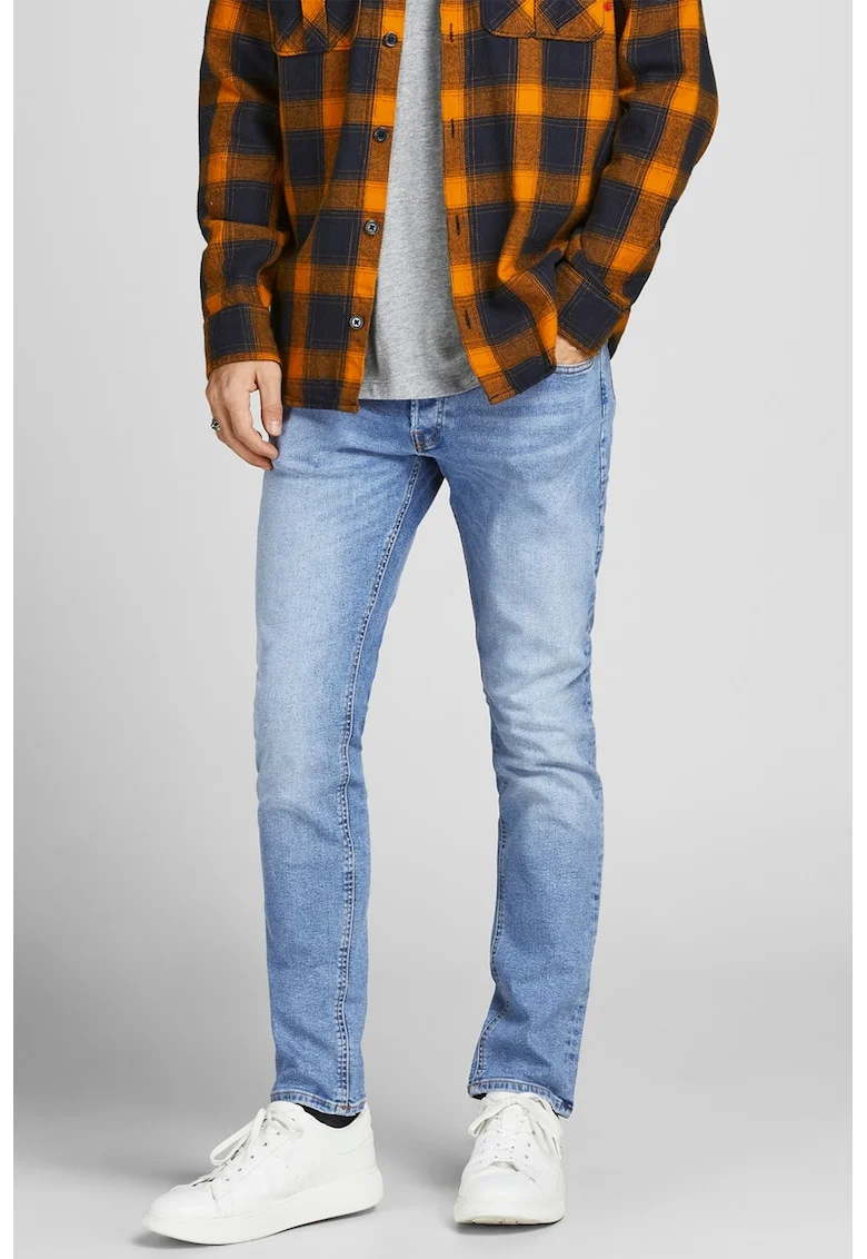 Blugi slim fit cu 5 buzunare, Albastru deschis