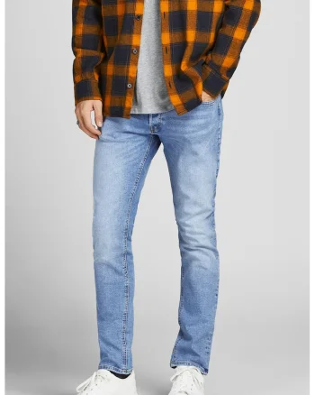 Blugi slim fit cu 5 buzunare, Albastru deschis