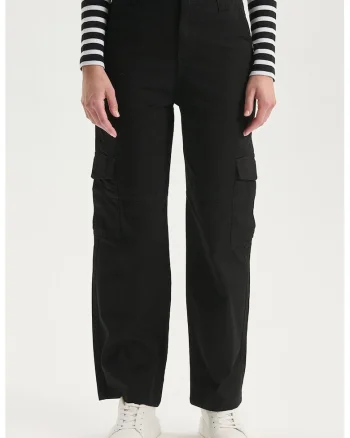 Pantaloni cargo drepti, Negru