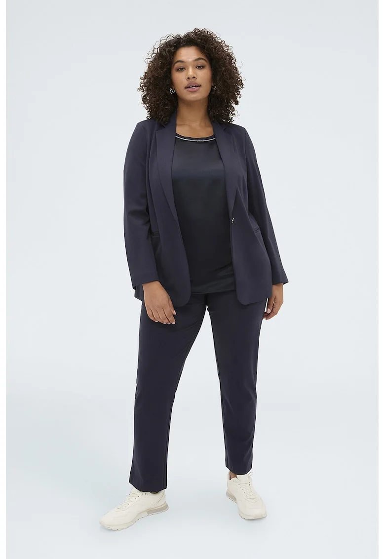 Sacou regular fit uni, Bleumarin
