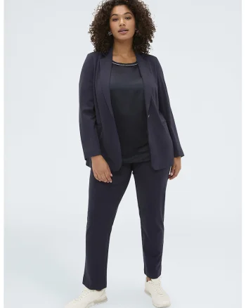 Sacou regular fit uni, Bleumarin