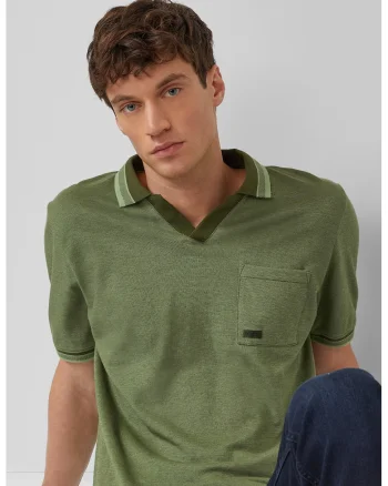 Tricou polo cu buzunar pe piept