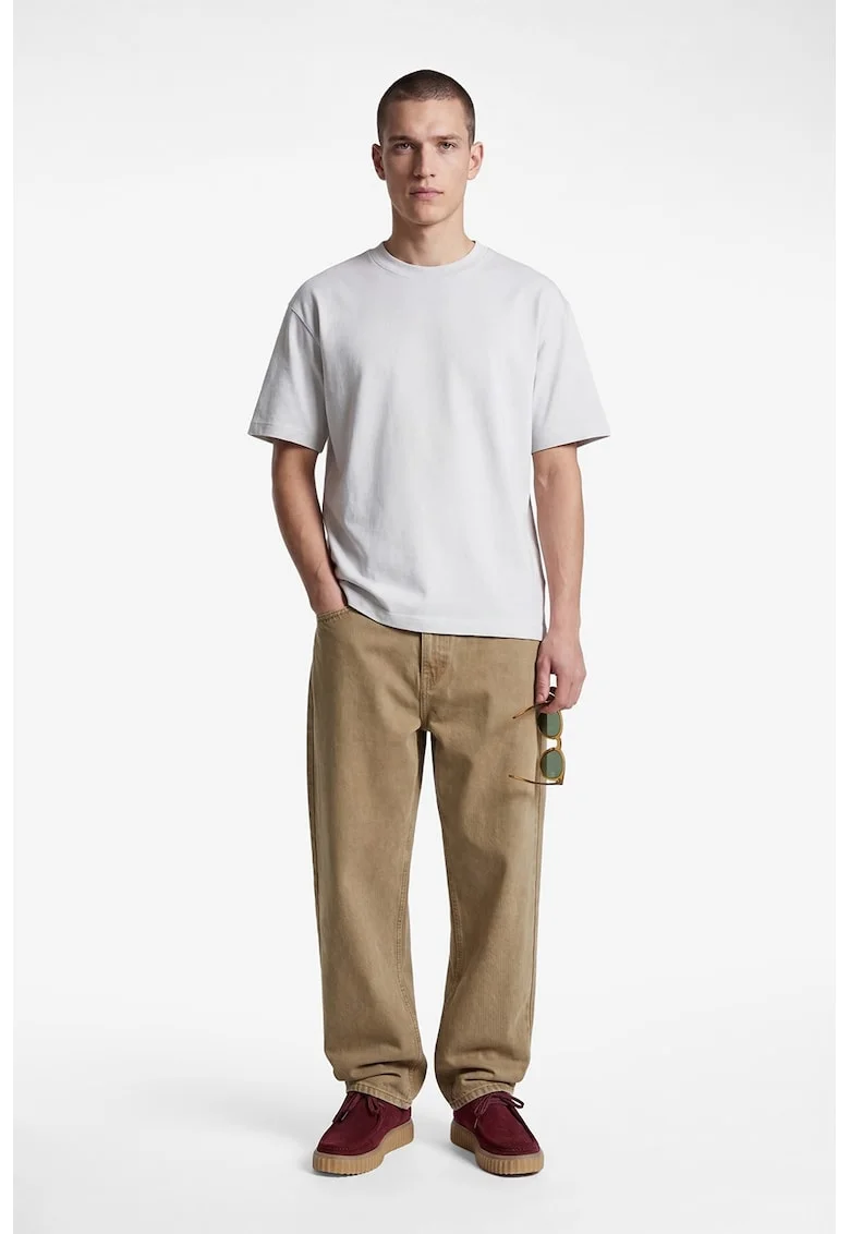 Tricou uni de bumbac, Alb