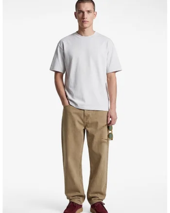 Tricou uni de bumbac, Alb