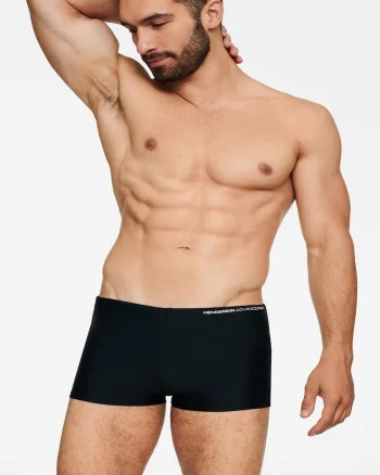 Costum de baie  Kors, negru, poliamida, pentru barbati, talie medie,