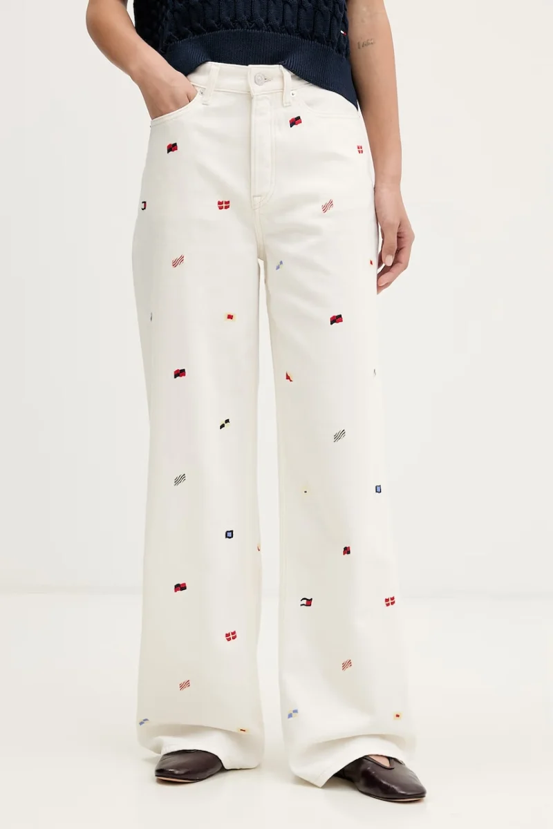 Tommy Jeans blugi wide leg pentru femei