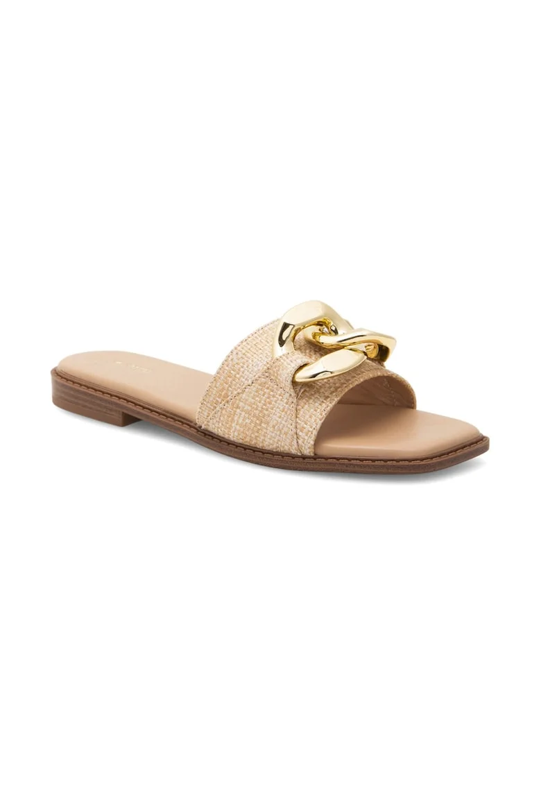 Papuci dama,  573111, Piele ecologica, Bej
