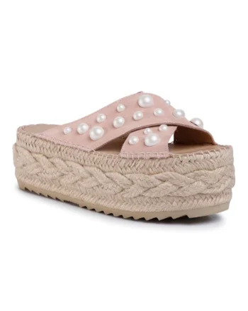 Espadrile dama  Piele naturala/Piele intoarsa, 206786227, Roz