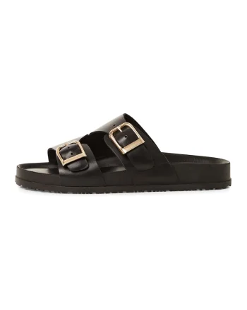 Papuci de piele, Negru