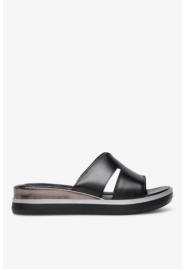 Papuci dama  5905588573548, Piele naturala, Negru, Negru