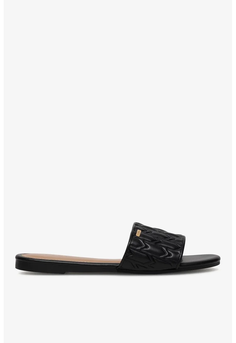 Papuci dama  5905588635031, Sintetic, Negru, Negru