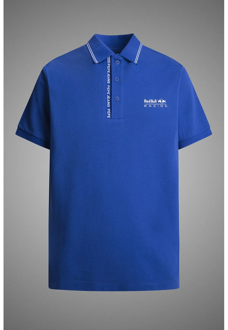 Tricou polo cu imprimeu logo, Albastru royal