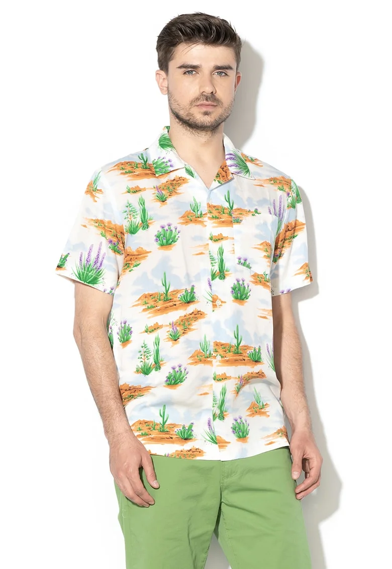 Camasa regular fit de lyocell, Multicolor