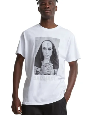 Tricou cu imprimeu foto, Alb/Gri inchis