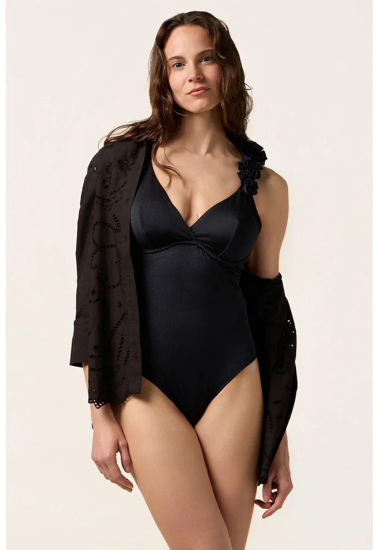 Costum de baie intreg, Negru