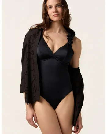 Costum de baie intreg, Negru