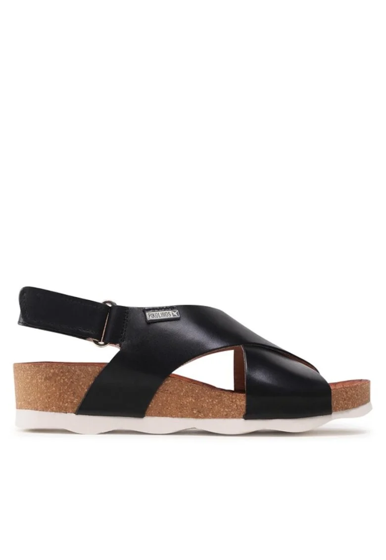 Sandale dama,  Piele naturala, Negru, Negru