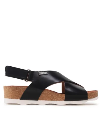 Sandale dama,  Piele naturala, Negru, Negru